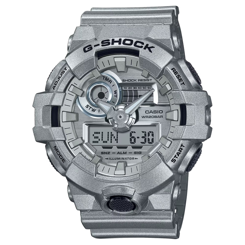 CASIO G-SHOCK GA700FF-8A Forgotten Future Silver Metallic Skeleton Watch