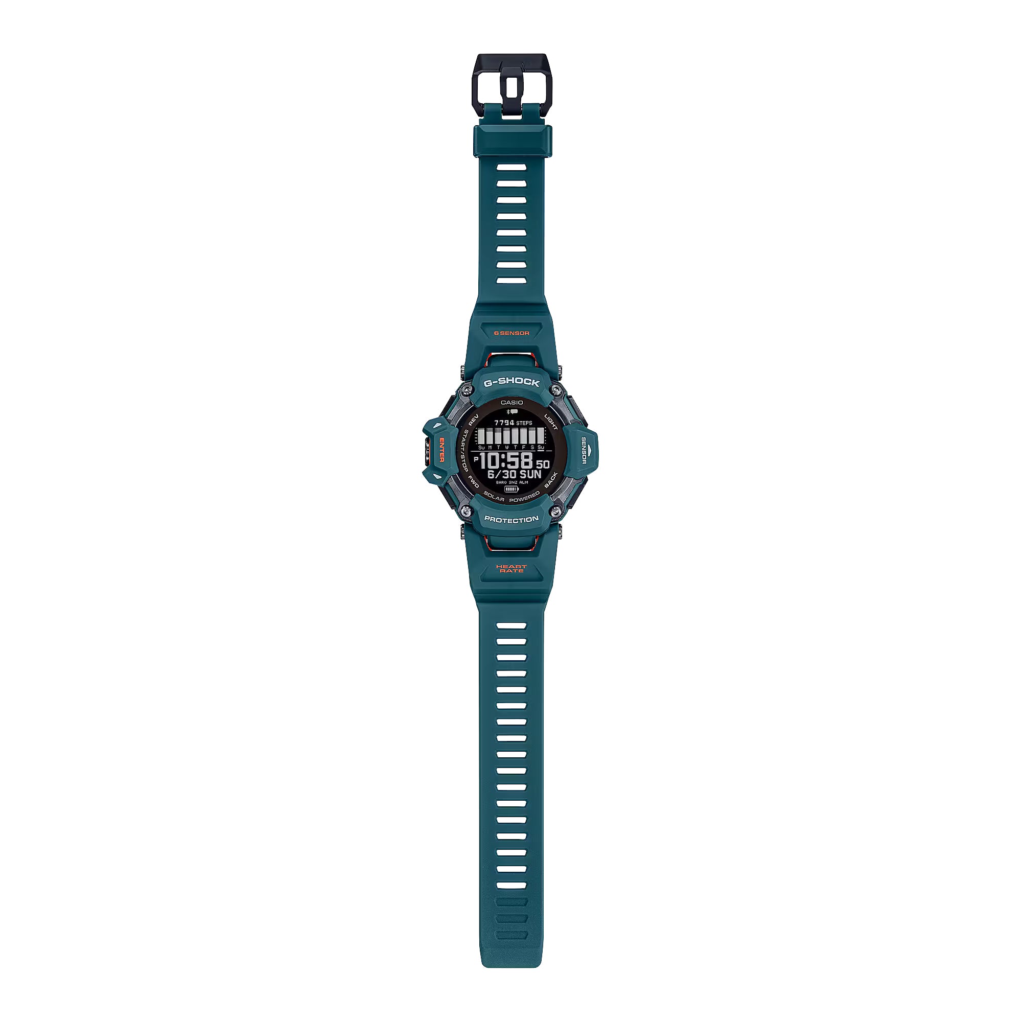 Casio G-Shock Move Blue Teal Heart Rate 6 Sensor Watch GBDH2000-2