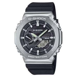 Casio G-Shock Black Steel Bezel CasiOak GBM2100-1A Bluetooth Solar Watch