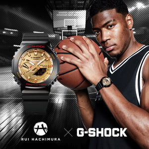 Casio G-Shock Rui Hachimura 2024 CasiOak Stainless Gold Watch GBM2100RH-1A