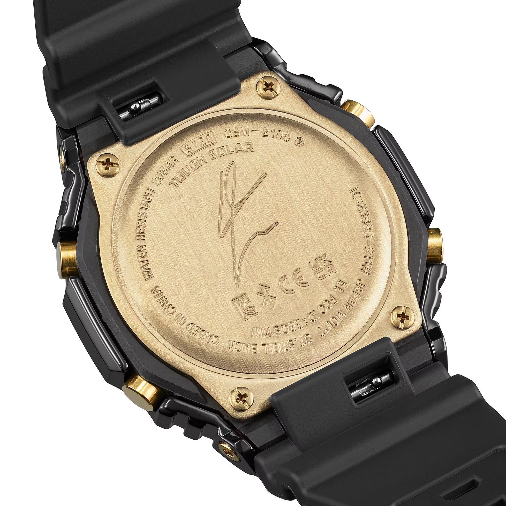 Casio G-Shock Rui Hachimura 2024 CasiOak Stainless Gold Watch GBM2100RH-1A