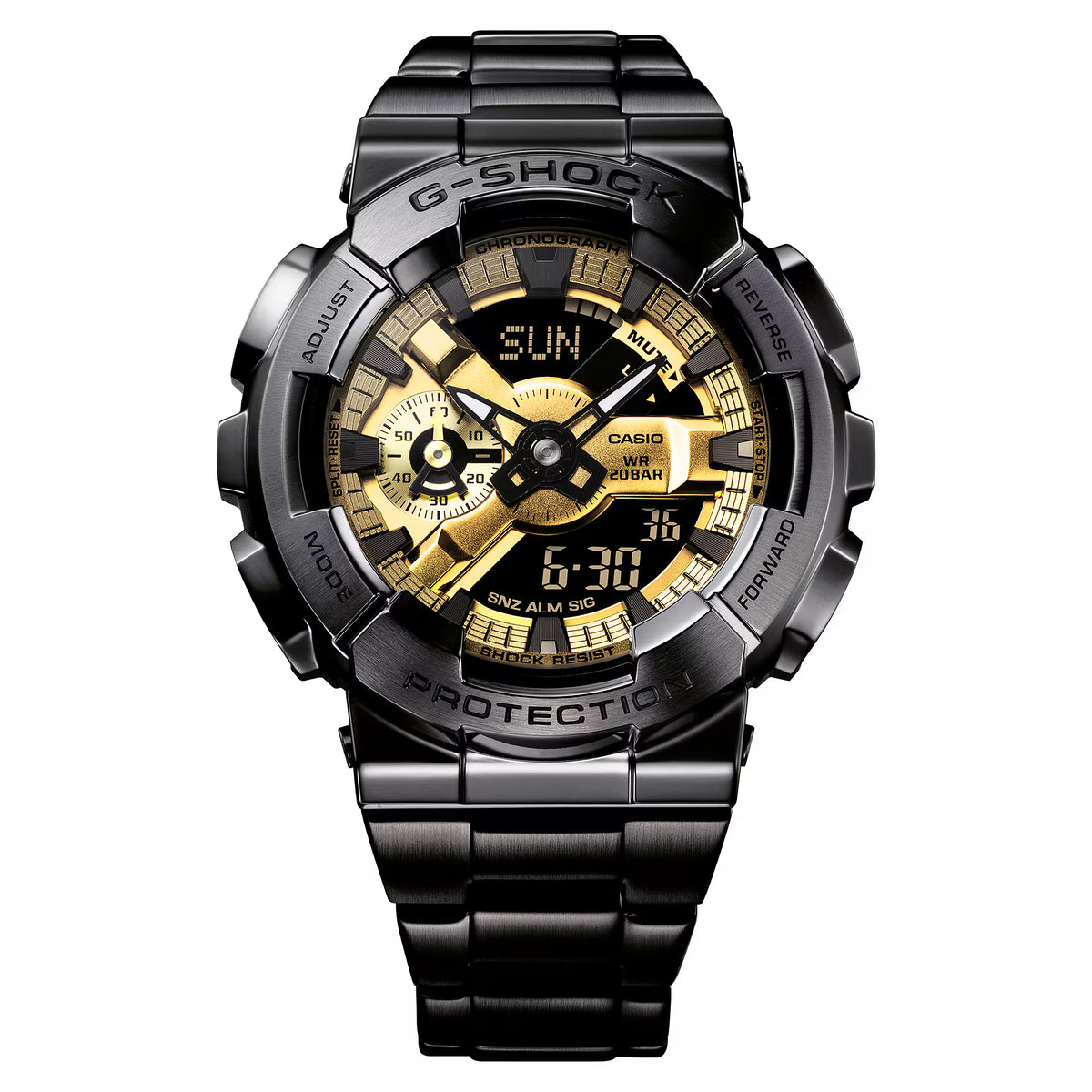 Casio G-Shock G-Steel Black Gold Watch GM110BD-1A9