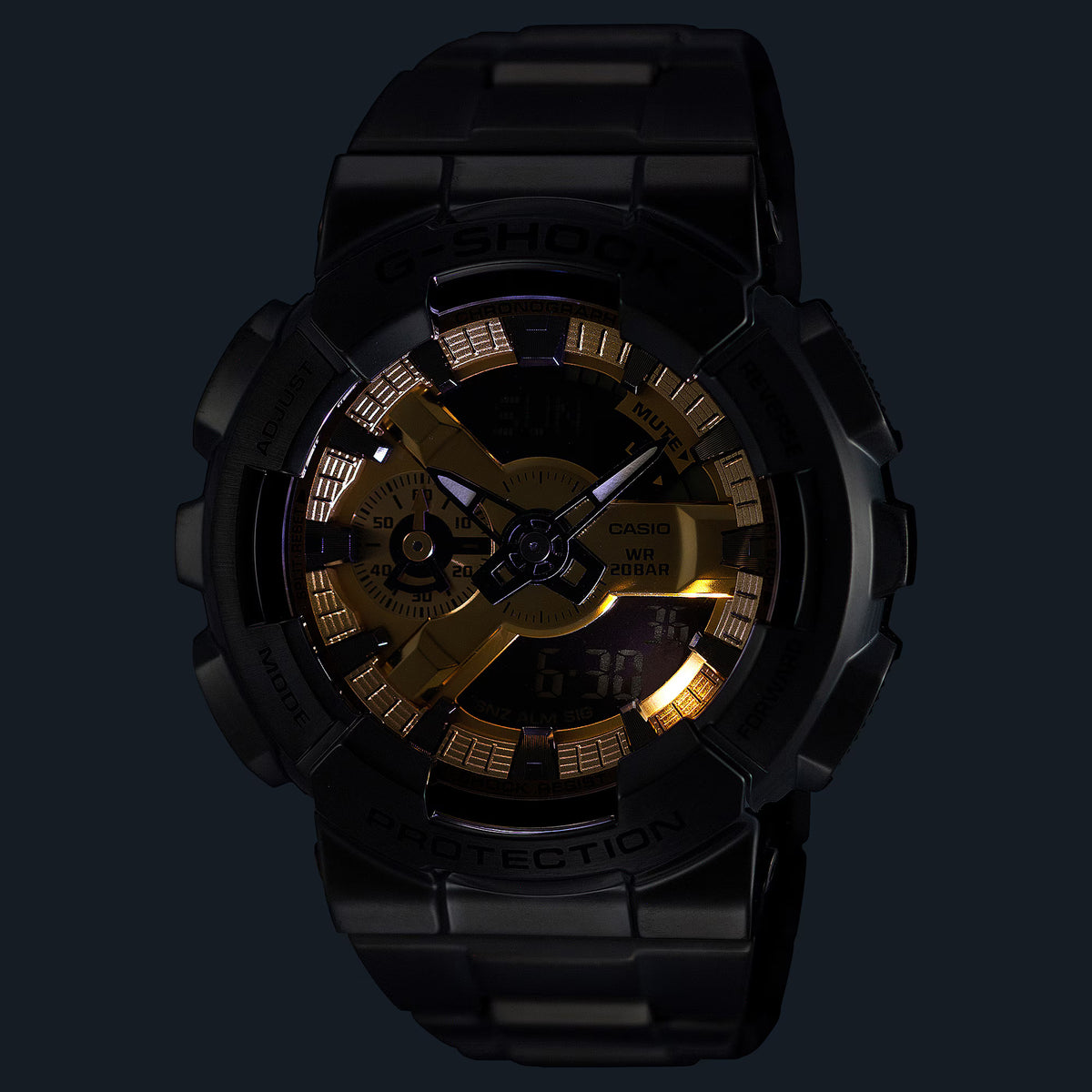 Casio G-Shock G-Steel Black Gold Watch GM110BD-1A9