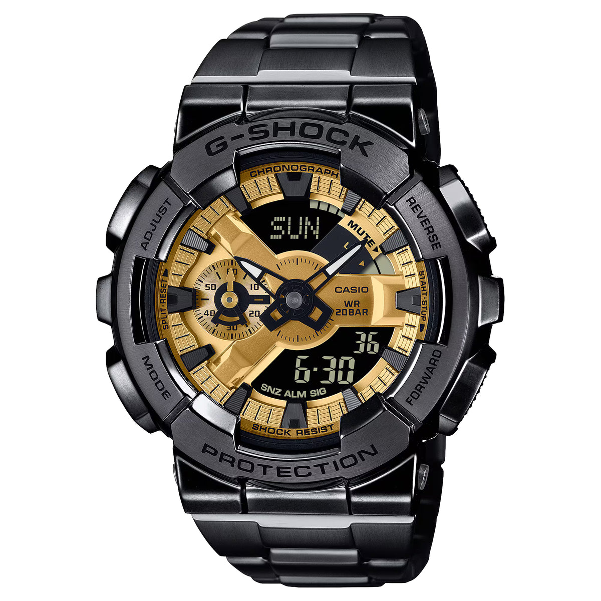 Casio G-Shock G-Steel Black Gold Watch GM110BD-1A9
