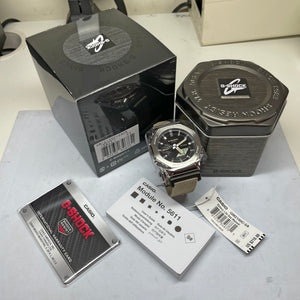 Casio G-Shock Metal Bezel CasiOak GM2100C-5A GM2100 Ultility Watch Tan Canvas