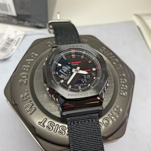 Casio G-Shock Metal Bezel CasiOak GM2100CB-1A GM2100 Ultility Watch Black Canvas