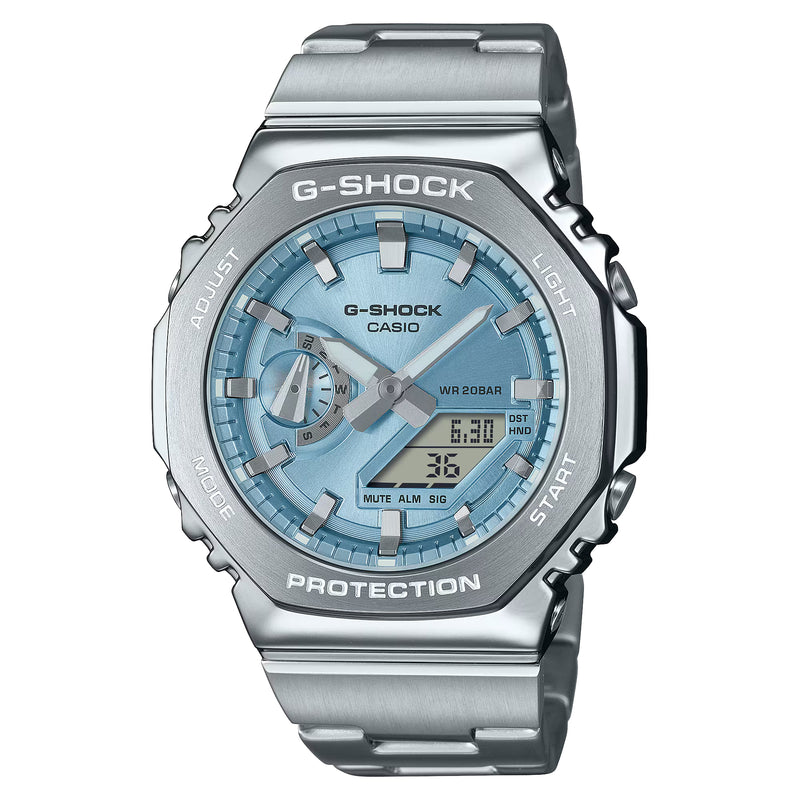 Casio G-Shock Steel GM2110D-2A Ice Blue GM2110 Series Casioak Watch