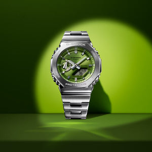 Casio G-Shock Steel GM2110D-3A Lime Green GM2110 Series Casioak Watch