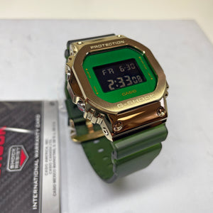 Casio G-Shock GM5600CL-3 "Classy Off-Road" Green Gold Metal IP Square Watch