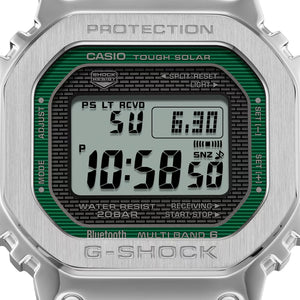 CASIO G-SHOCK GMWB5000D-3 Bluetooth Green Full Metal Solar Square Watch Steel