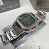 CASIO G-SHOCK GMWB5000D-3 Bluetooth Green Full Metal Solar Square Watch Steel