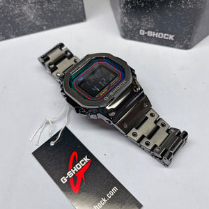 CASIO G-SHOCK GMWB5000BPC-1 Bluetooth Polychromatic Rainbow Full Metal Solar Square Watch Black