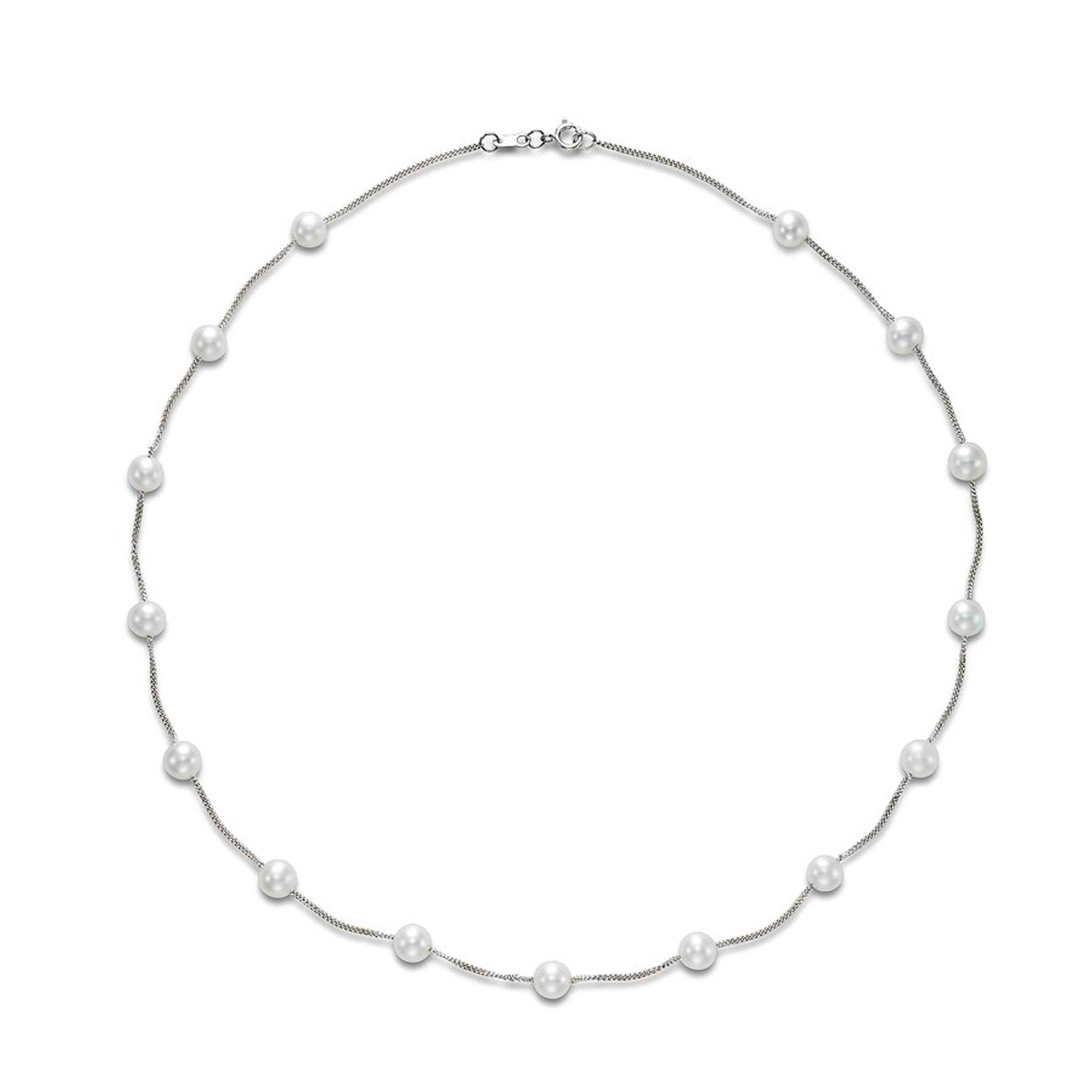 Mastoloni 14K White Gold Popcorn Pearl Neckalce