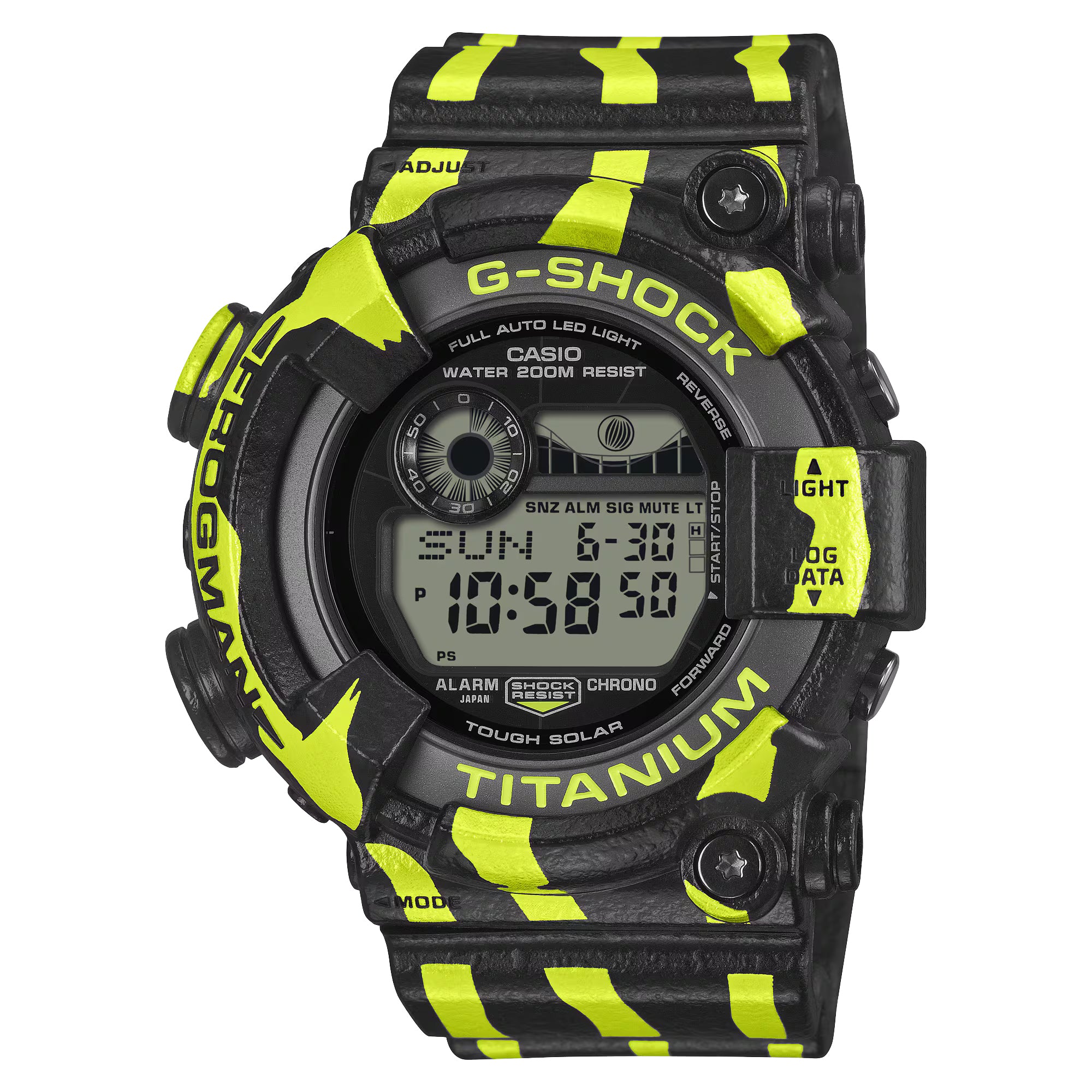 Casio G-Shock Poison Dart Frog Frogman Watch Digital Black Green GW8200TPF-1