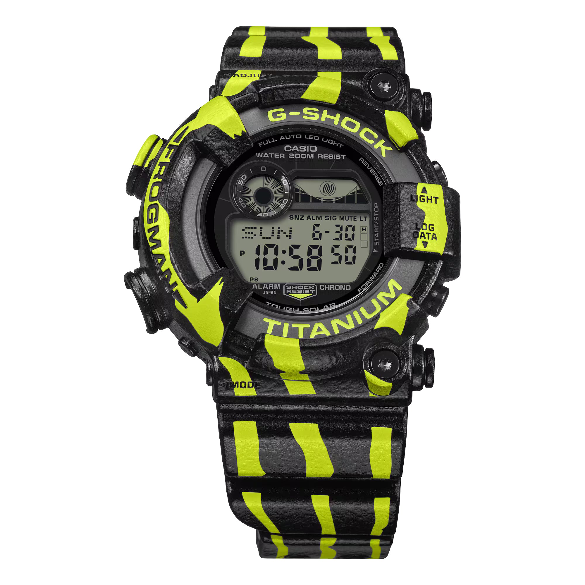 Casio G-Shock Poison Dart Frog Frogman Watch Digital Black Green GW8200TPF-1