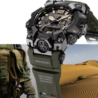 Casio G-Shock Mudmaster Tan Accents Green Compass Watch GWGB1000-1A3