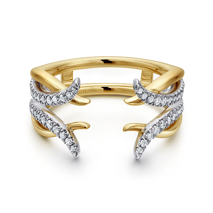 Gabriel & Co. 14K Gold Jacket Wedding Band - Yellow Gold img2