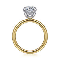 Gabriel & Co. 14K Gold Solitaire Engagement Ring - Oval Cut Diamond img3