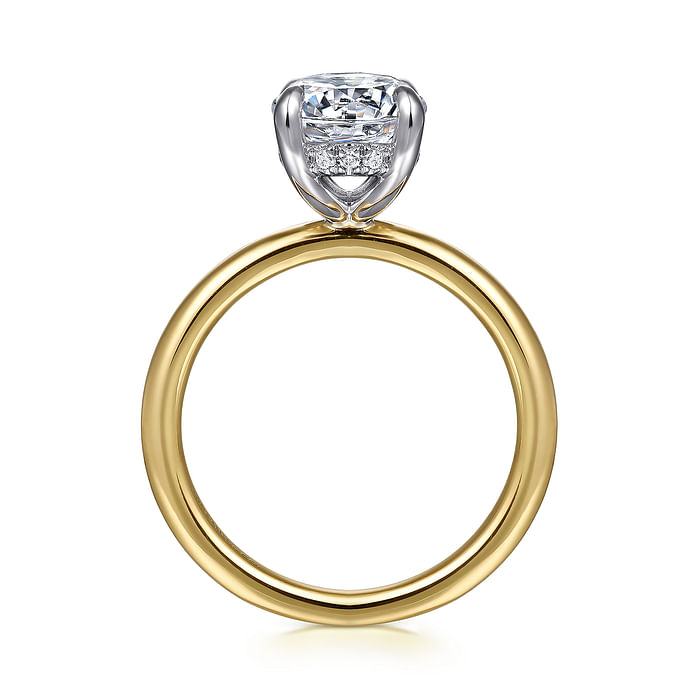 Gabriel & Co. 14K Gold Solitaire Engagement Ring - Oval Cut Diamond img3