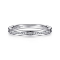 Gabriel & Co. 14K White Channel Set Wedding Band img2
