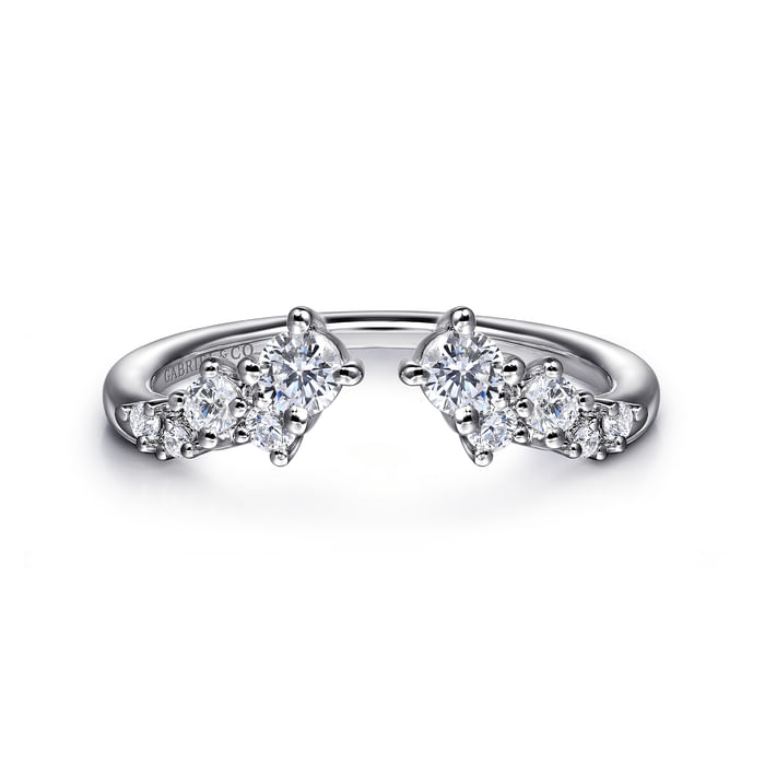 Gabriel & Co. 14K White Gold Ambra Open Diamond Ring img2