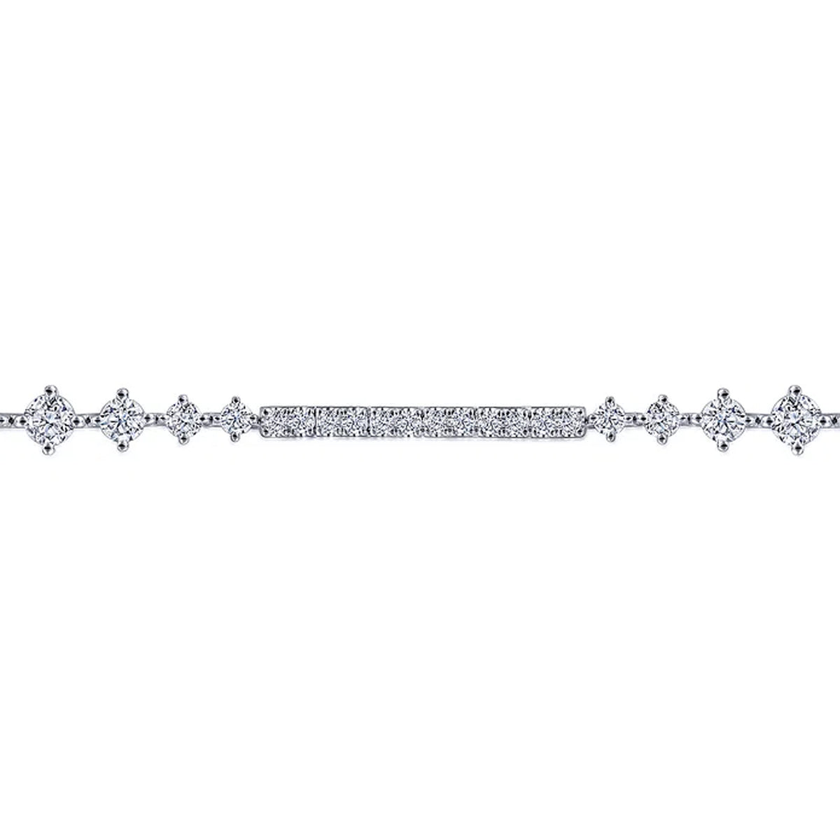 Gabriel & Co. 14K White Gold Diamond Tennis Bracelet img2
