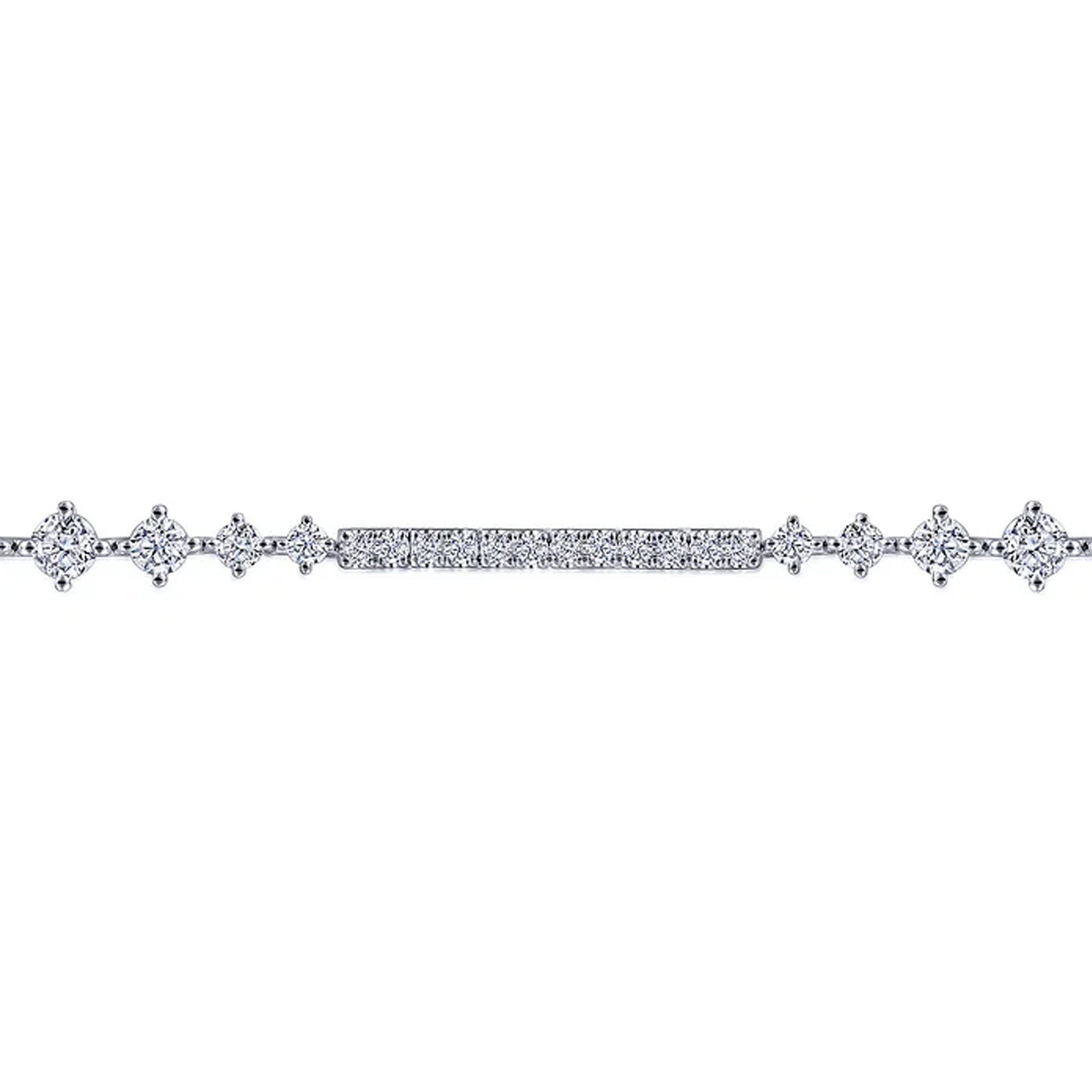 Gabriel & Co. 14K White Gold Diamond Tennis Bracelet img2