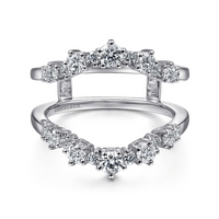 Gabriel & Co. 14K White Gold Jacket Wedding Band - Double Row Design img2