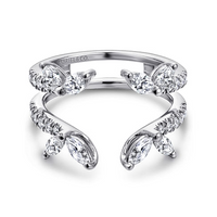 Gabriel & Co. 14K White Gold Jacket Wedding Band - Marquise Mix img2