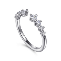 Gabriel & Co. 14K White Gold Open Diamond Band img1