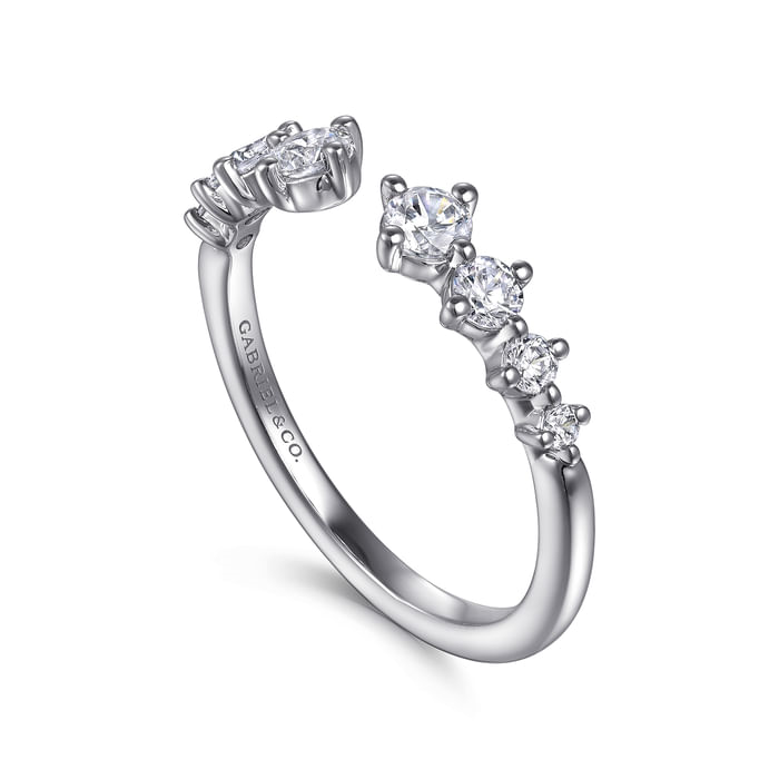 Gabriel & Co. 14K White Gold Open Diamond Band img1