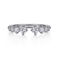 Gabriel & Co. 14K White Gold Open Diamond Band img2