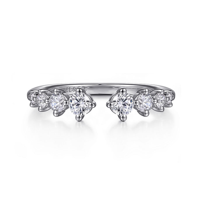 Gabriel & Co. 14K White Gold Open Diamond Band img2