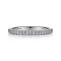 Gabriel & Co. 14K White Gold Shared Prong Wedding Band - 0.25 Carats Diamond img2