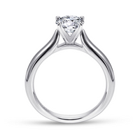Gabriel & Co. 14K White Gold Solitaire Engagement Ring - Round Cut 7.4mm img3