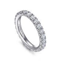 Gabriel & Co. 14K White Pave Set Wedding Band 1.45 Carats Diamond img1