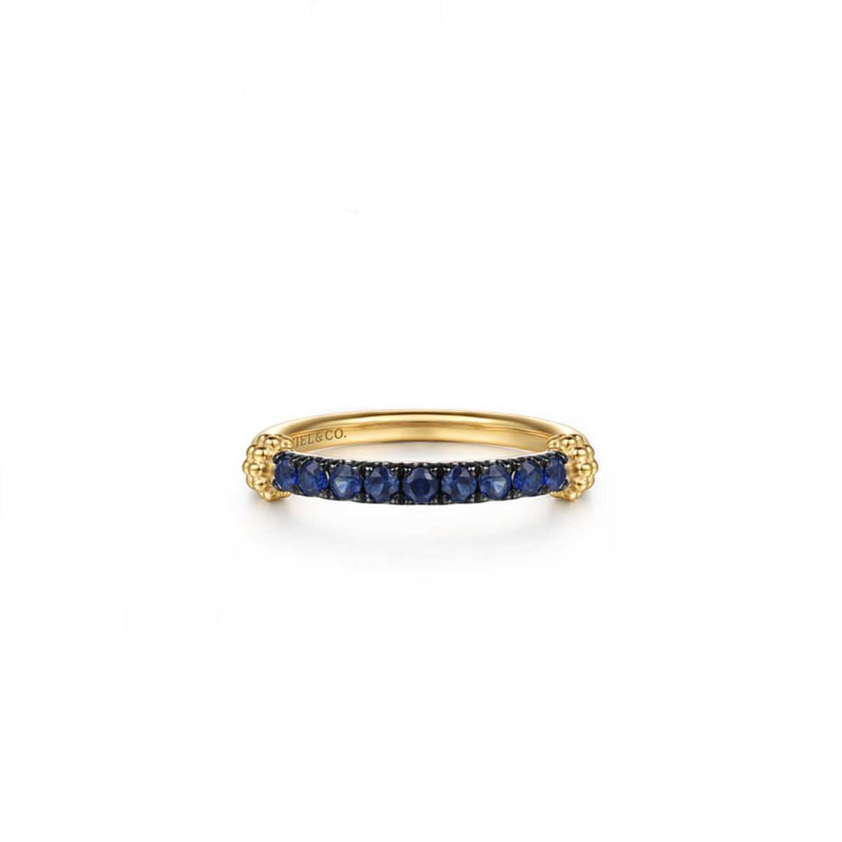 Gabriel & Co. 14K Yellow Gold Blue Sapphire Stackable Ring
