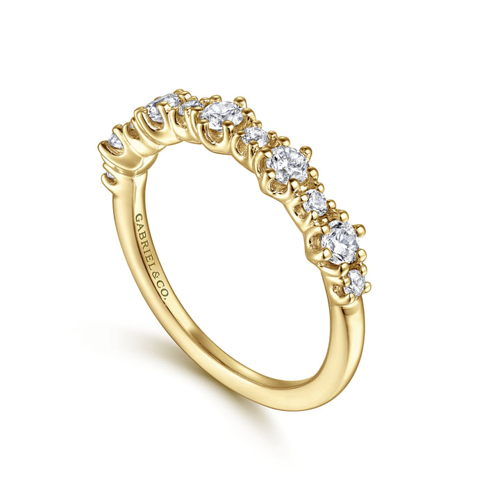 Gabriel & Co. 14K Yellow Gold Diamond Band - Round Brilliant img1