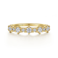 Gabriel & Co. 14K Yellow Gold Diamond Band - Round Brilliant img2