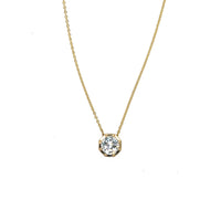 Gabriel & Co. 14K Yellow Gold Diamond Bezel Set Pendant