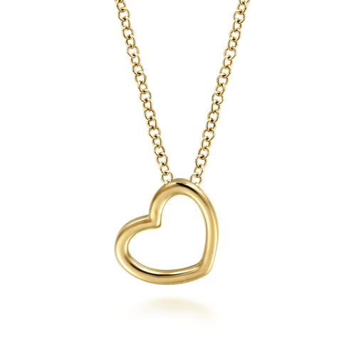 Gabriel & Co. 14K Yellow Gold Heart Necklace