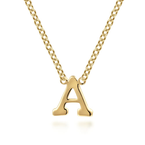 Gabriel & Co. 14K Yellow Gold Initial A Necklace
