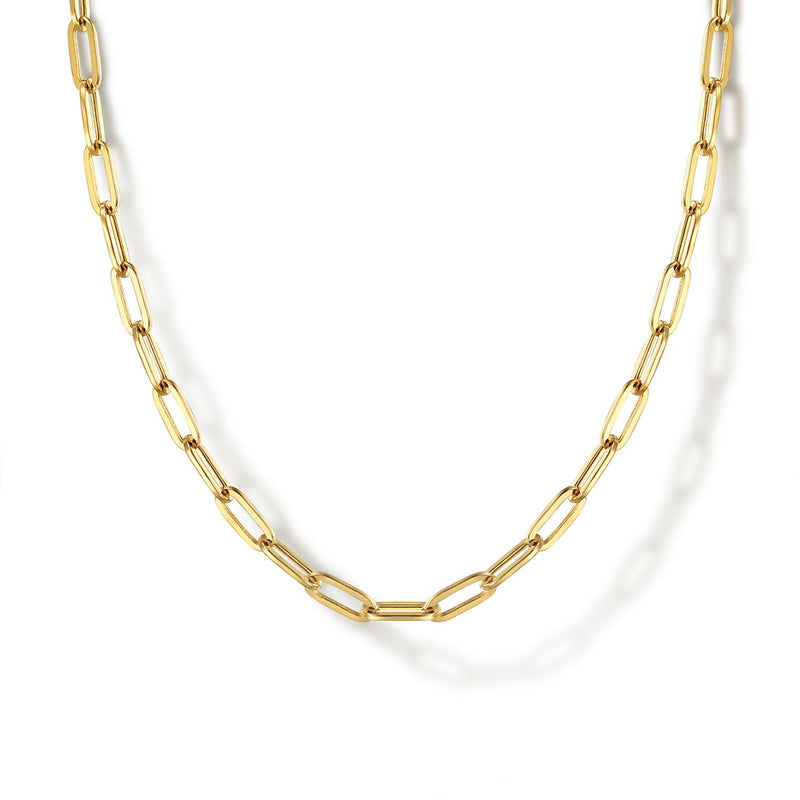 Gabriel & Co. 14K Yellow Gold Paper Clip Chain Necklace