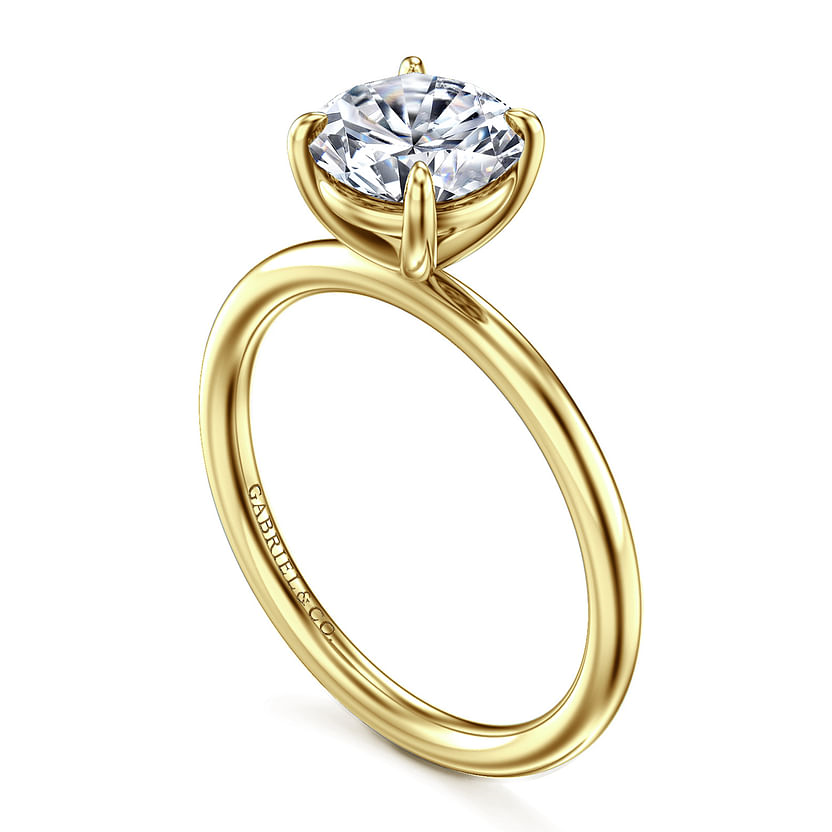 Gabriel & Co. 14K Yellow Gold Solitaire Engagement Ring - Head Prongs In Yellow Gold img2