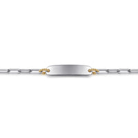 Gabriel & Co. 14K Yellow Gold Sterling Silver Personalized Bar Link Bracelet Image 1
