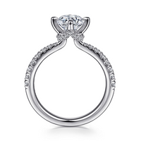 Gabriel & Co. Ada 14K White Gold Round Diamond Engagement Ring img3