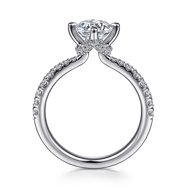 Gabriel & Co. Ada 14K White Gold Round Diamond Engagement Ring img3