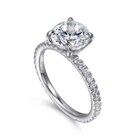 Gabriel & Co. Alisa 14K White Gold Round Diamond Engagement Ring img2