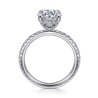 Gabriel & Co. Alisa 14K White Gold Round Diamond Engagement Ring img3