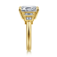 Gabriel & Co. Andre 14K Yellow Gold Emerald Cut Diamond Engagement Ring img4